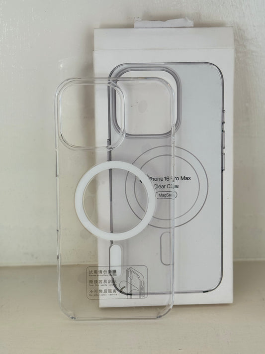 Anti yellow crystal clear case with mag safe animation